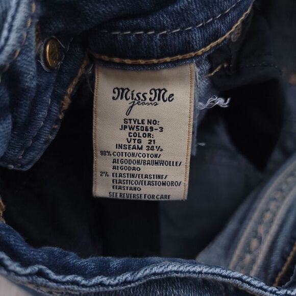 Miss Me JPW5069-3 Women's Sz 28 Low Rise Bootcut Denim Blue Jeans - Picture 11 of 14